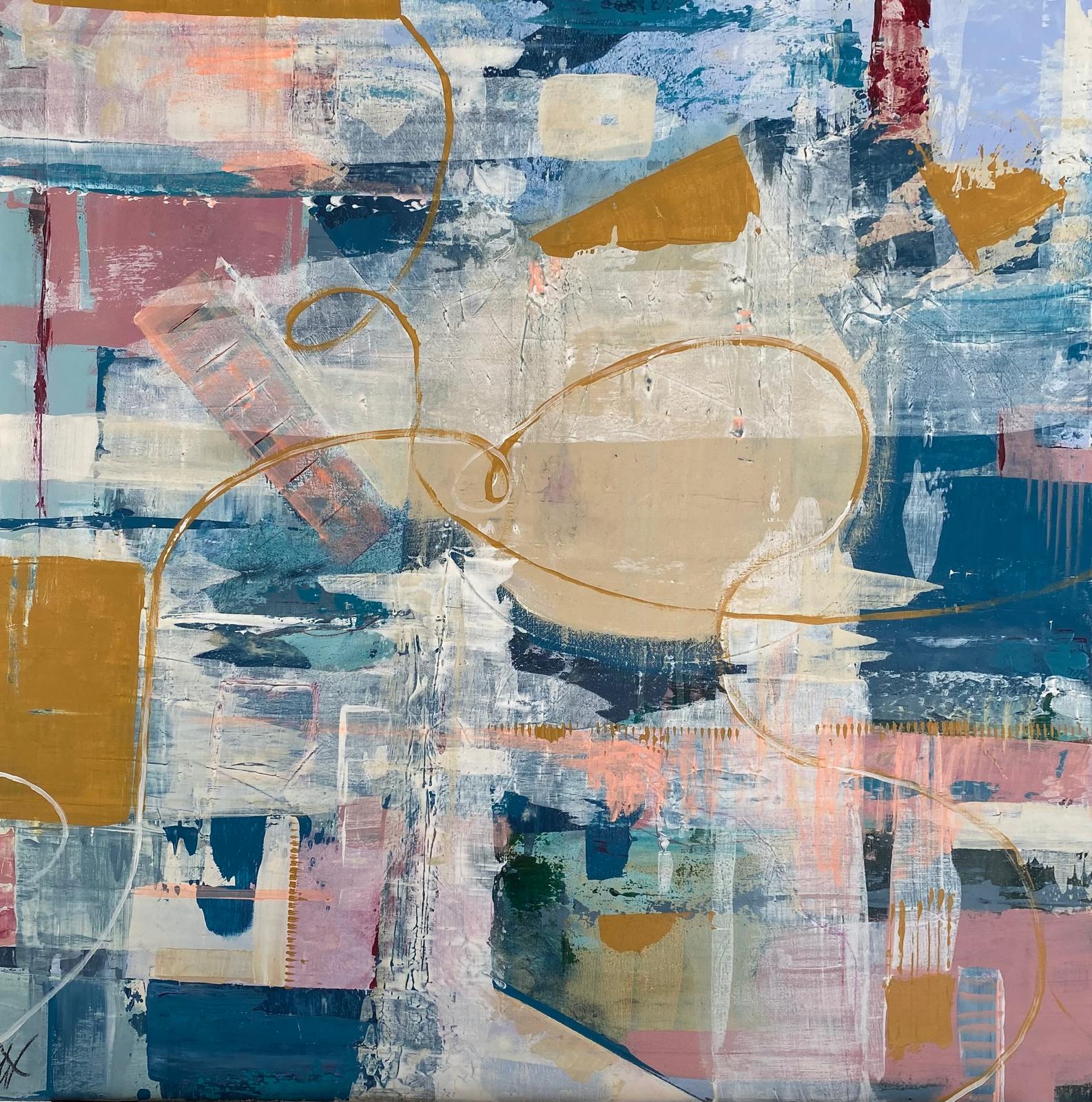 Acrylbild Farbharmonien von Angelina W., 80 x 80 cm